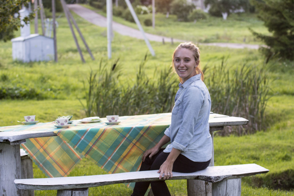 Sitting down for a light dinner at my family's farm. Everything that my aunt had set out was made on the farm! From the mint leaves in our tea which she had grown, to the honey (from her own beehive) and cheese (made themselves) it was so cool to see how they live. I tried to explain how "farm to table" is super trendy in the US which everyone laughed at, for them it's just a way of life. 