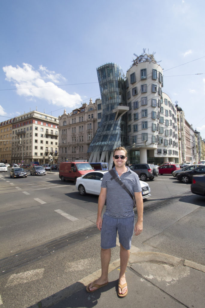 Frank Gehry's famous Dancing House! Worth the walk from Prague's center to see it. 